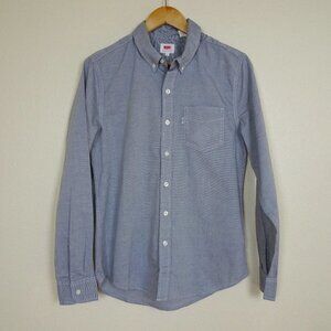 Levi's Button Front Shirt Men's Size S Gray Classic Preppy Work School Cotton